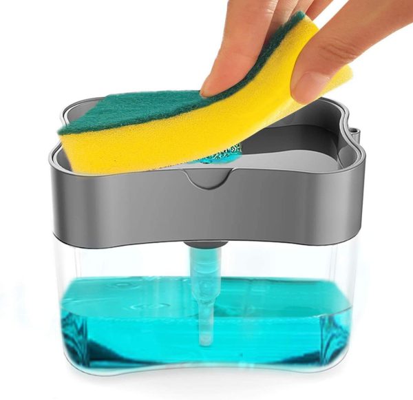 2 In 1 Soap Pump With Sponge (random Color )