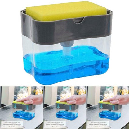 2 In 1 Soap Pump With Sponge (random Color )