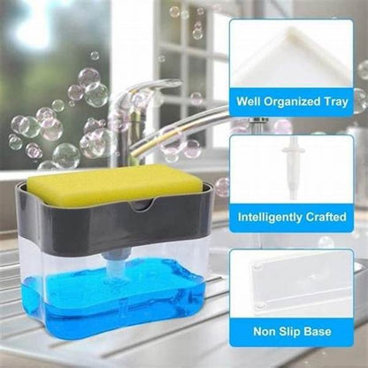 2 In 1 Soap Pump With Sponge (random Color )