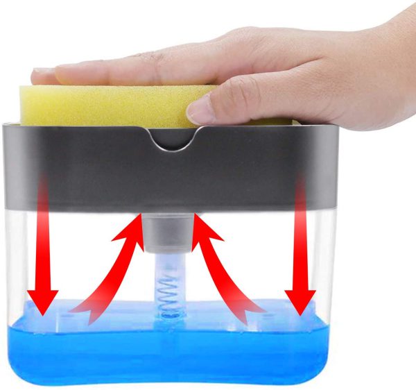 2 In 1 Soap Pump With Sponge (random Color )