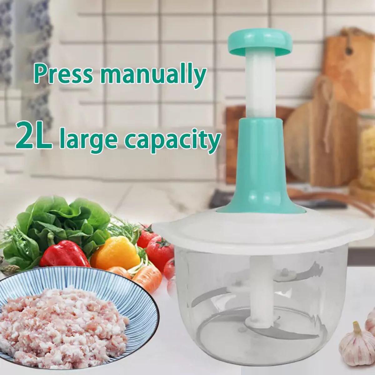 4 Blades multi functions Manual Push Chopper 2L