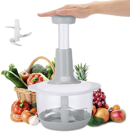 4 Blades multi functions Manual Push Chopper 2L