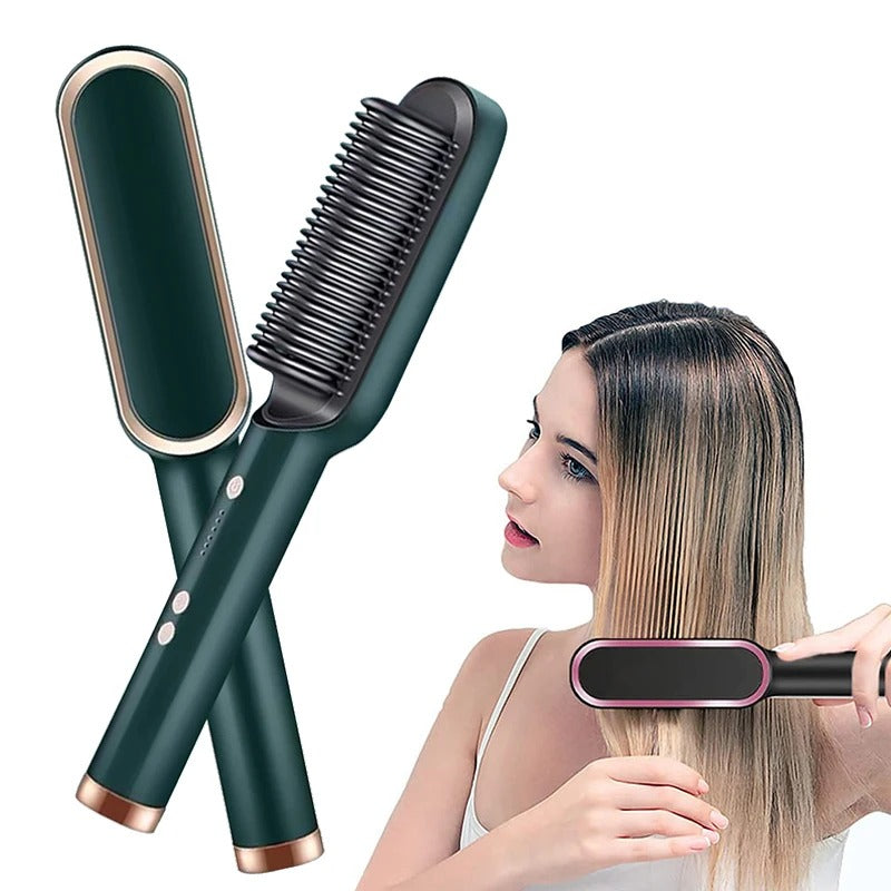 Electric Hair Straightening Brush (random Color)