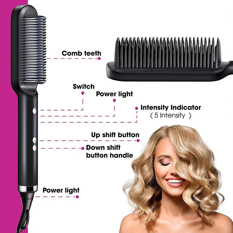 Electric Hair Straightening Brush (random Color)