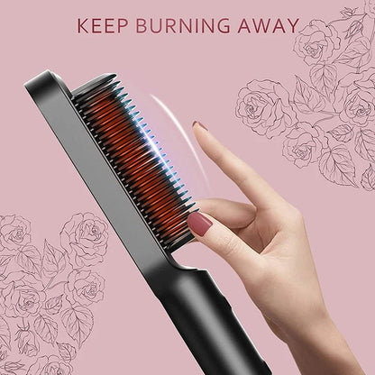 Electric Hair Straightening Brush (random Color)